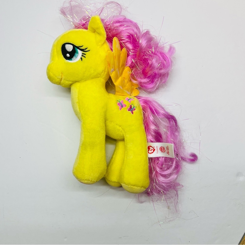 my little pony fluttershy plush toy yellow pink‎ 2015 mlp hasbro